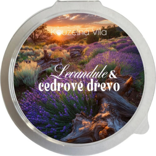 Kouzelná Víla - LEVANDULE A CEDROVÉ DŘEVO Sójový vonný vosk do aromalampy 20g