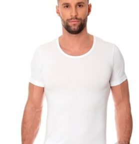 Pánské tričko Cotton SS00990 BRUBECK bílá L