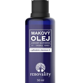 Makový olej renovality za studena lisovaný s přírodním vitamínem E, 50 ml