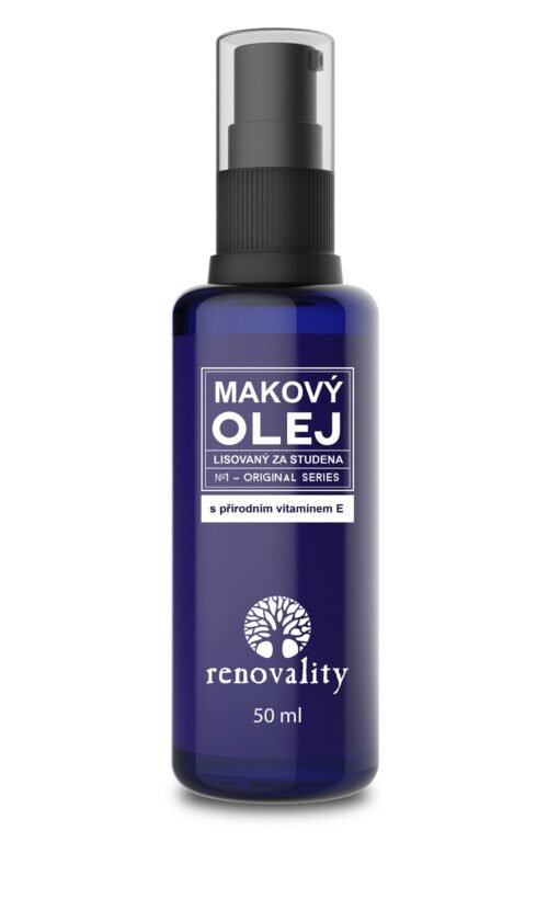 Makový olej renovality za studena lisovaný s přírodním vitamínem E, 50 ml