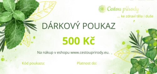Dárkový poukaz Cestou přírody 500 Kč