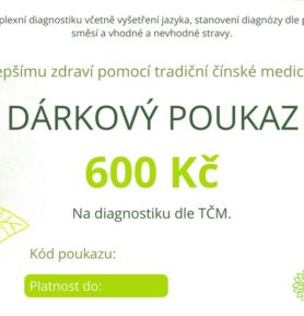 Cestou přírody Dárkový poukaz Diagnostika dle TČM
