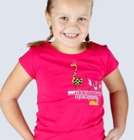 Dětské dívčí tričko GINA 28003P bordo 134/140
