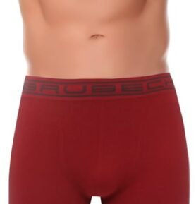 Pánské boxerky BX00501A BRUBECK bavlna červená tmavá S