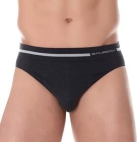 Pánské slipy Comfort Wool BE10050 BRUBECK grafit (šedá) M