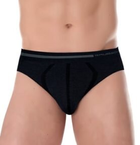 Pánské slipy Comfort Wool BE10050 BRUBECK černá L