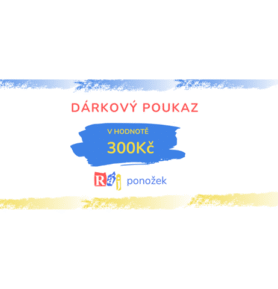 Dárkový poukaz z RÁJE PONOŽEK - 300 Kč poukázka 300Kč