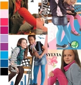Dívčí punčocháče Mix KNITTEX fuksia (fialová) 104/110