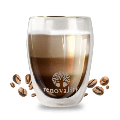 HOT & COLD sklenice coffee/tea cup 340ml
