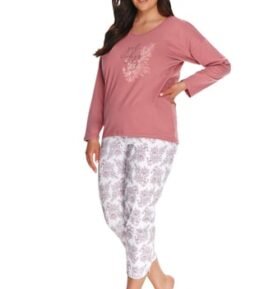 Dámské nadměrné pyžamo Giorgia 2802/2803/21 TARO starorůžová XXL