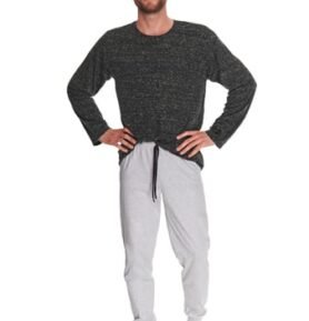 Pánské pyžamo Vito 2819/2820/21 TARO grafit (šedá) XXL