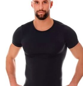 Pánské tričko Merino SS11030 BRUBECK grafit (šedá) XL