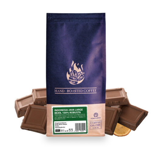 Coffee On Fire INDONESIA JAVA LARGE BEAN, 100% ROBUSTA zrnková káva Velikost balení: zrnková káva 500g