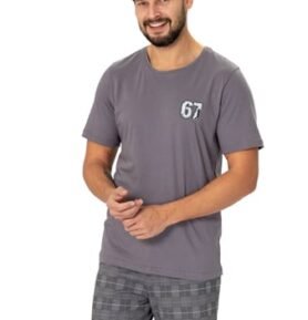 Pánské pyžamo Parker 1277/32 HOTBERG šedá tmavá L