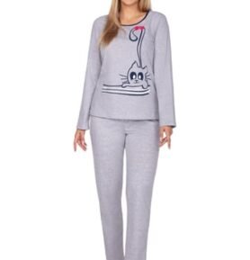 Dámské pyžamo 639/31 REGINA šedá melír XXL