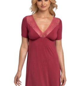 Dámská noční košile Simone BABELLA malina (Raspberry) L