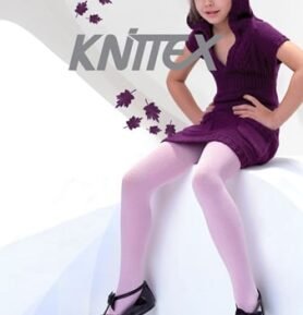 Dívčí punčocháče Agatka KNITTEX sliwka (fialová) 146/152
