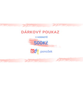 Dárkový poukaz z RÁJE PONOŽEK  - 500 Kč poukázka 500Kč