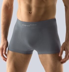 Pánské boxerky s kratší nohavičkou GINO 53004P tm. šedá S/M