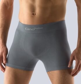 Pánské boxerky s delší nohavičkou GINO 54004P tm. šedá XL/XXL