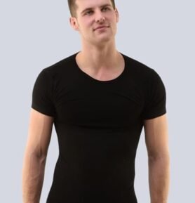 Pánské tričko s krátkým rukávem BAMBOO GINO 58003P černá XL/XXL
