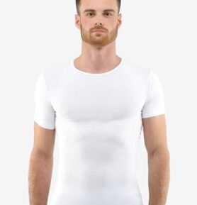 Pánské tričko s krátkým rukávem eco BAMBOO GINO 58006P bílá L/XL
