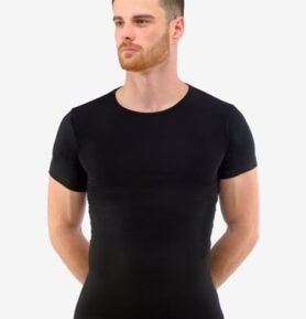 Pánské tričko s krátkým rukávem eco BAMBOO GINO 58006P černá L/XL