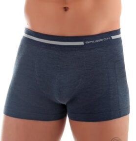 Pánské boxerky BX10430 BRUBECK merino modrá tmavá S