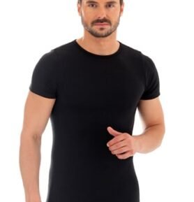 Pánské tričko Merino SS11030 BRUBECK černá 2XL