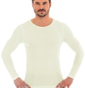 Pánské tričko Merino LS11600 BRUBECK šampaň (ecru) L