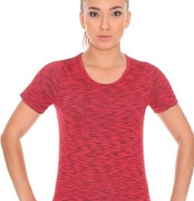 Dámské tričko krátký rukáv SS11570 BRUBECK fusion červená S