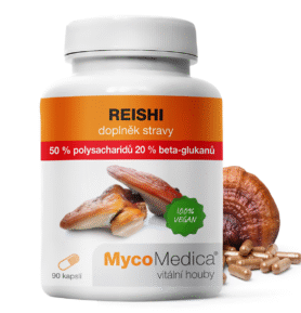 MycoMedica Reishi 50 % - Lesklokorka lesklá 90 kapslí