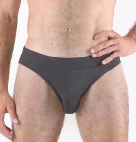 Pánské slipy s úzkým bokem GINO 70070P tm. šedá XL/XXL