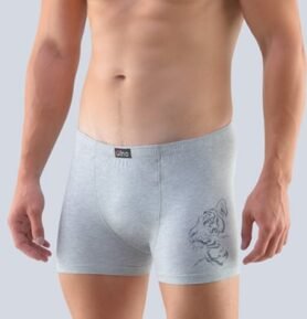 Pánské boxerky s kratší nohavičkou GINO 73100P šedá tm. šedá M/L