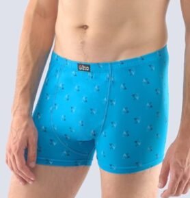 Pánské boxerky s kratší nohavičkou GINO 73107P dunaj tm. tyrkysová M/L