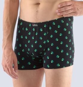 Pánské boxerky s kratší nohavičkou GINO 73109P černá máta M/L