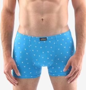 Pánské boxerky s kratší nohavičkou GINO 73114P azurová bílá XL/XXL