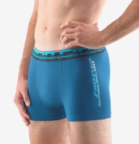 Pánské boxerky s kratší nohavičkou GINO 73120P petrolejová dunaj L/XL