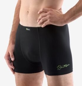 Pánské boxerky s kratší nohavičkou GINO 73124P černá šedozelená S/M