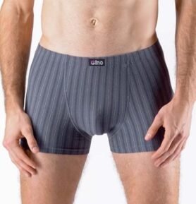 Pánské boxerky s kratší nohavičkou GINO 73131P tm. šedá aqua L/XL