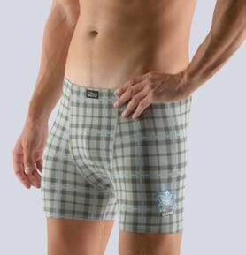 Pánské boxerky s delší nohavičkou GINO 74114P šedá tm. šedá S/M