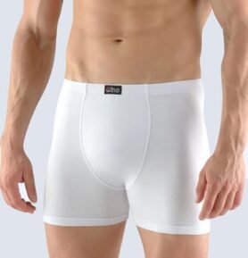 Pánské boxerky s delší nohavičkou GINO 74116P bílá M/L