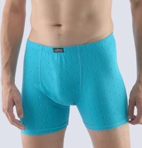 Pánské boxerky s delší nohavičkou GINO 74138P tyrkysová lékořice XXL/3XL