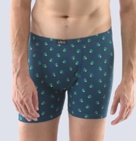 Pánské boxerky s delší nohavičkou GINO 74139P petrolejová máta M/L