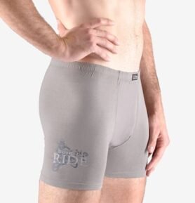 Pánské boxerky s delší nohavičkou GINO 74145P šedá tm. šedá L/XL
