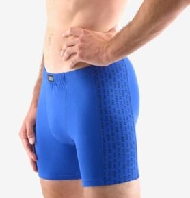 Pánské boxerky s delší nohavičkou bez zadních švů GINO 74148P modrá lékořice M/L