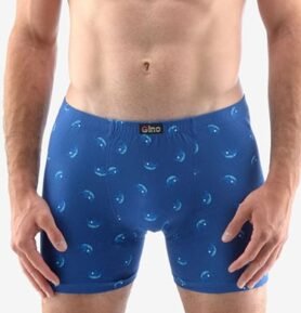Pásnké boxerky s delší nohavičkou GINO 74150P lékořice měsíc S/M