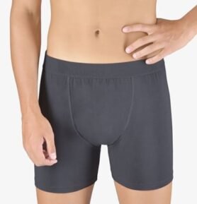 Pánské boxerky s delší nohavičkou GINO 74160P tm. šedá L/XL