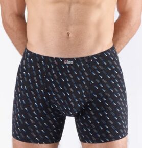 Pánské boxerky s delší nohavičkou GINO 74171P černá pomnenková L/XL