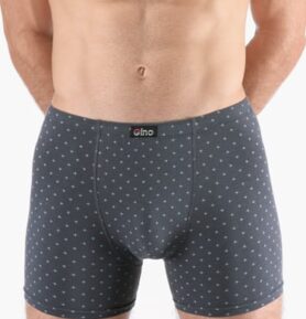 Pánské boxerky s delší nohavičkou GINO 74172P tm. šedá aqua XL/XXL